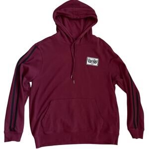 True Religion Mens Patch Hit Hoodie Zinfandel Hooded Kangaroo Sweatshirt Size XL